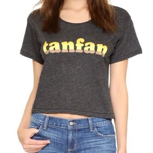 WILDFOX Tan Fan Retro Logo Short Sleeve Boxy Tee